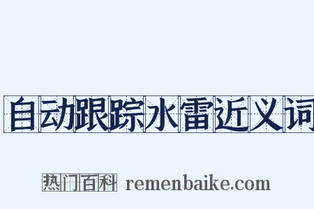 自动跟踪水雷近义词是什么意思的图片
